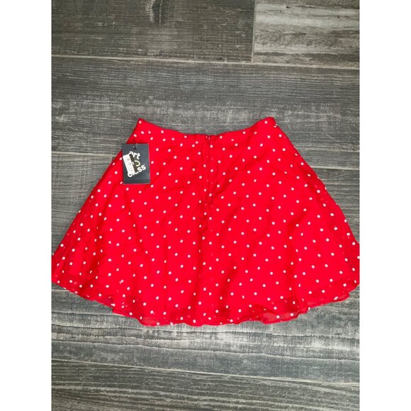 Art Class Girl's Red & White Polka Dot Chiffon lined Skirt size M 8 NEW - Picture 4 of 4
